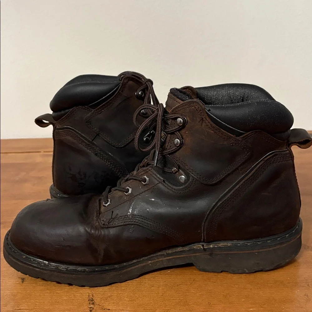 Timberland PRO Men's Dark Brown Leather Boots Size 14.5